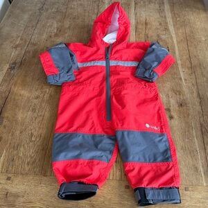 Oaki Rain Suit - Red - 12 Months